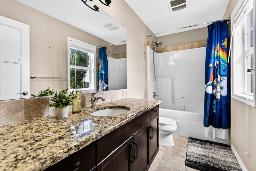 Four piece bathroom, upper floor, 370 Silverado Way SW