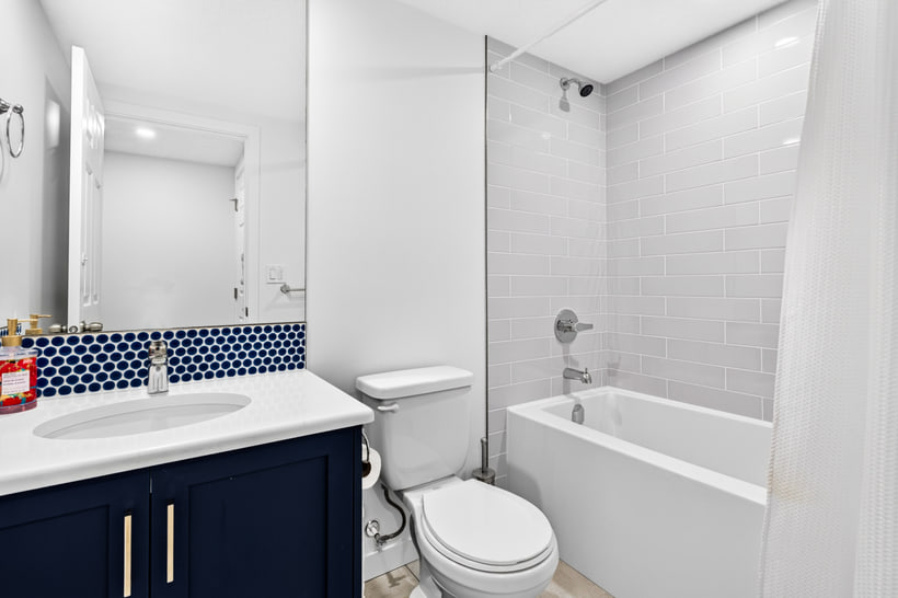 Four piece bathroom, lower level, 370 Silverado Way SW